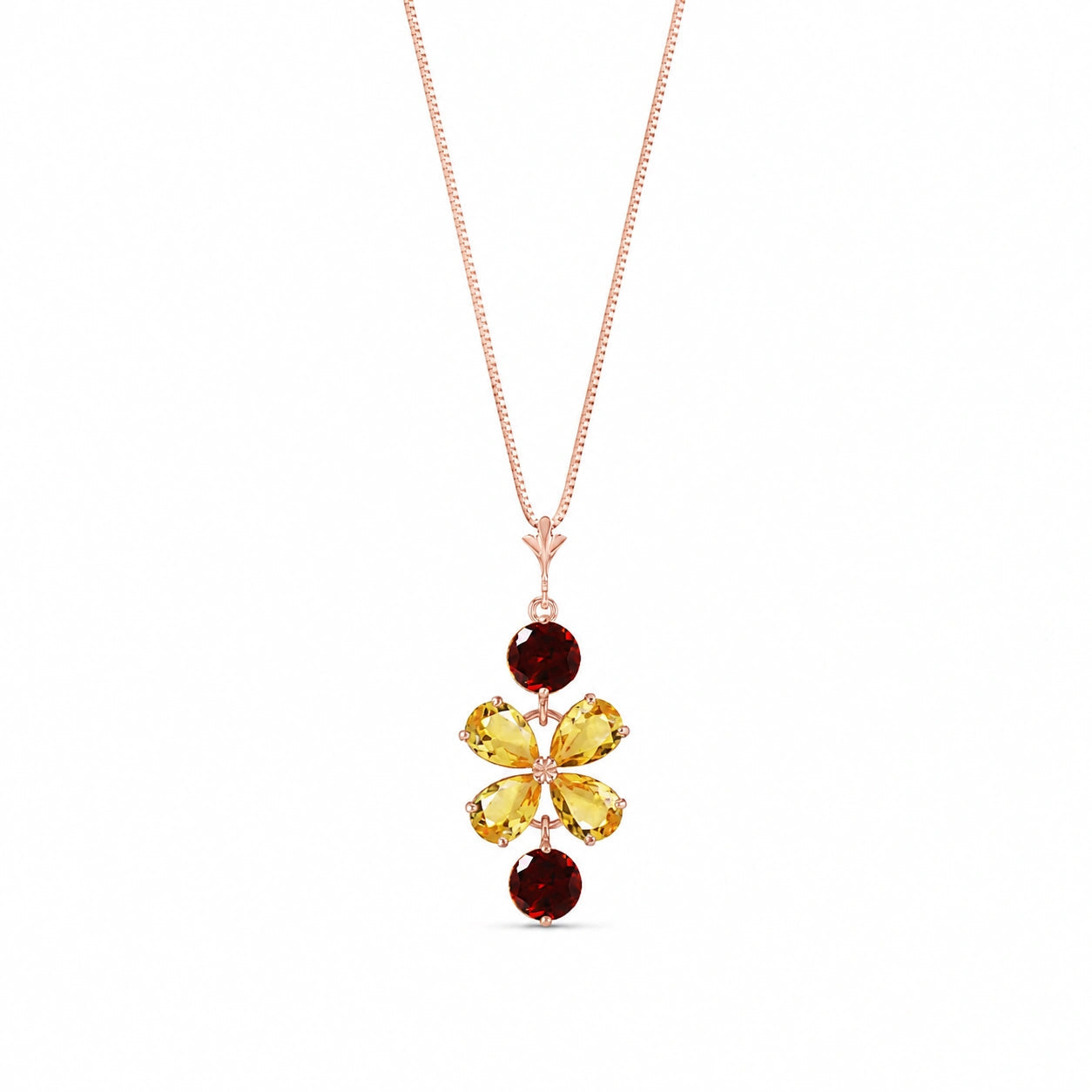 Rose Gold Classic Necklace Pink Topaz 10K — Arianna