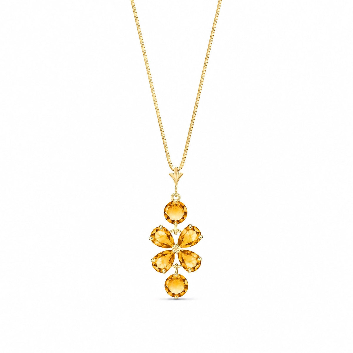 Yellow Gold Classic Necklace Pink Topaz 10K — Arianna