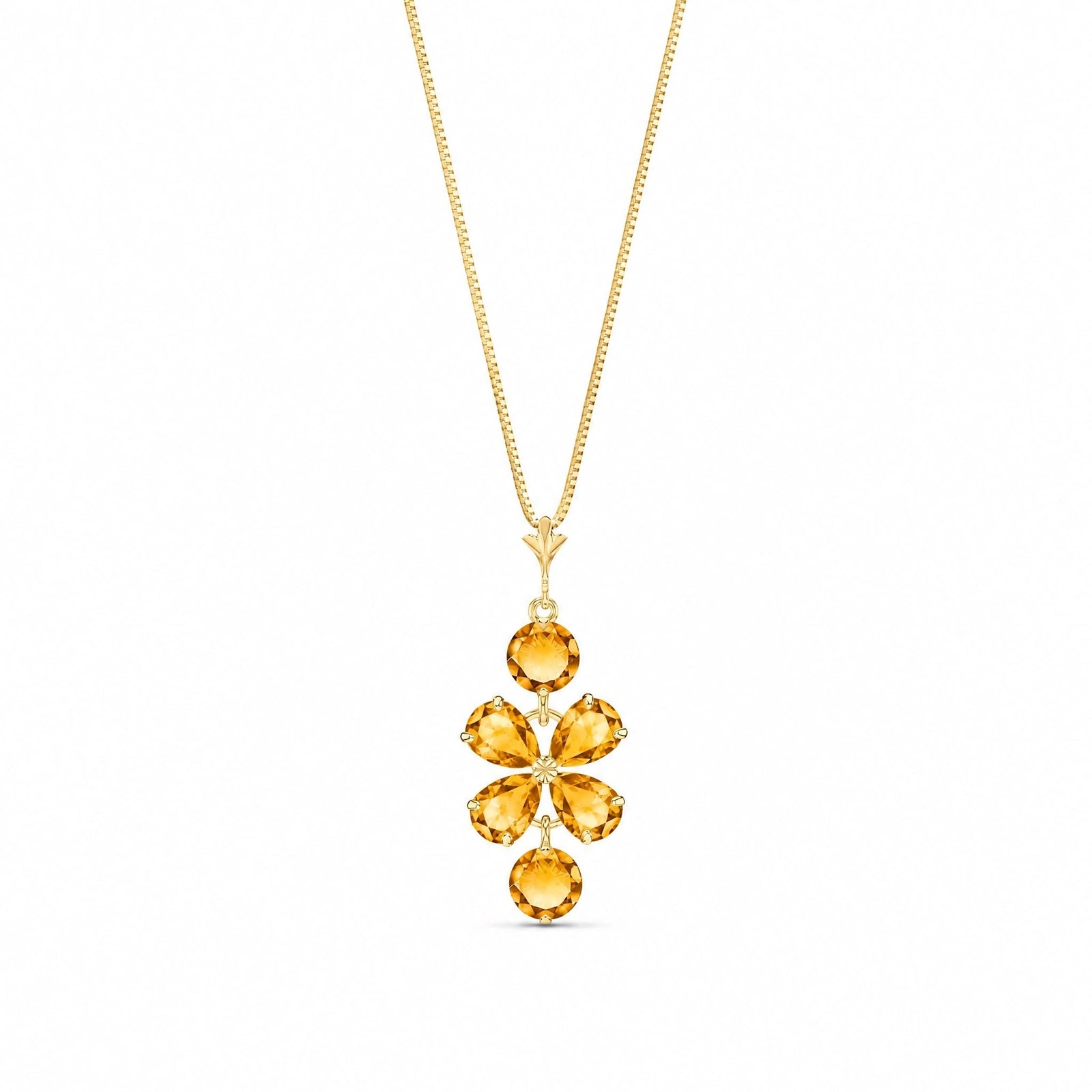Yellow Gold Classic Necklace Pink Topaz 10K — Arianna