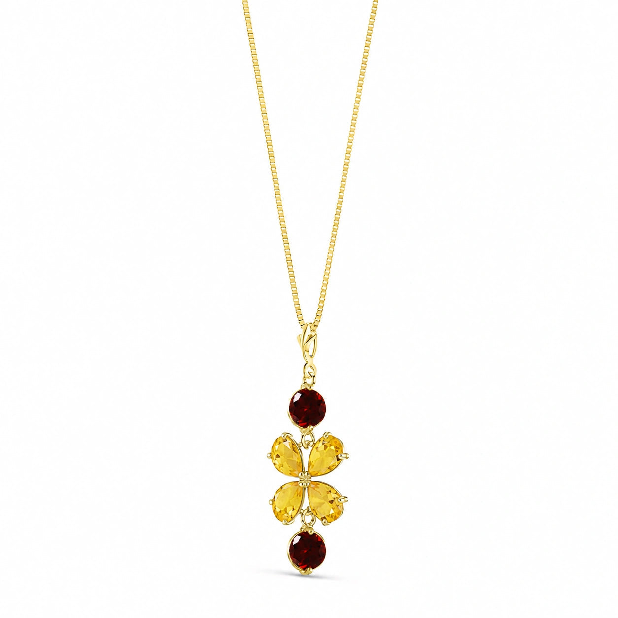 Yellow Gold Classic Necklace Pink Topaz 10K — Arianna