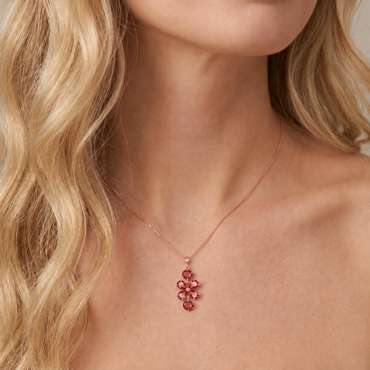 Rose Gold Classic Necklace Ruby 10K — Arianna