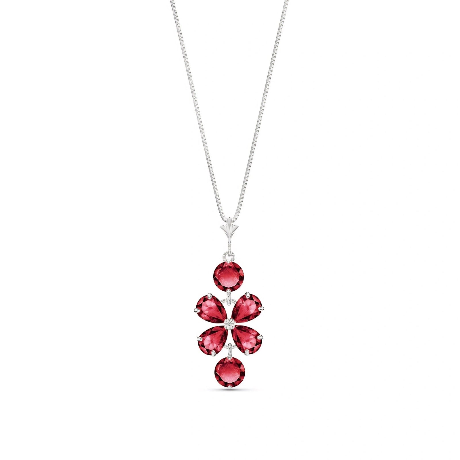 White Gold Classic Necklace Ruby 10K — Arianna
