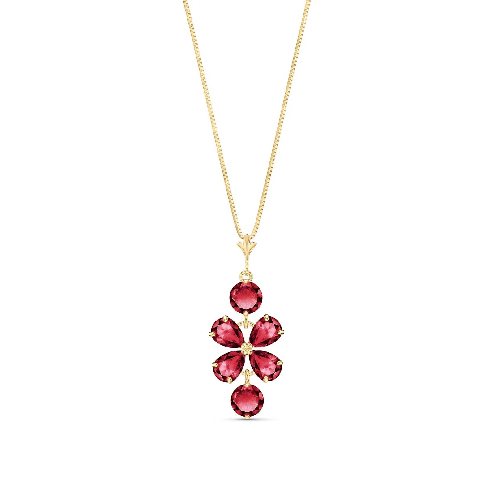 Yellow Gold Classic Necklace Ruby 10K — Arianna