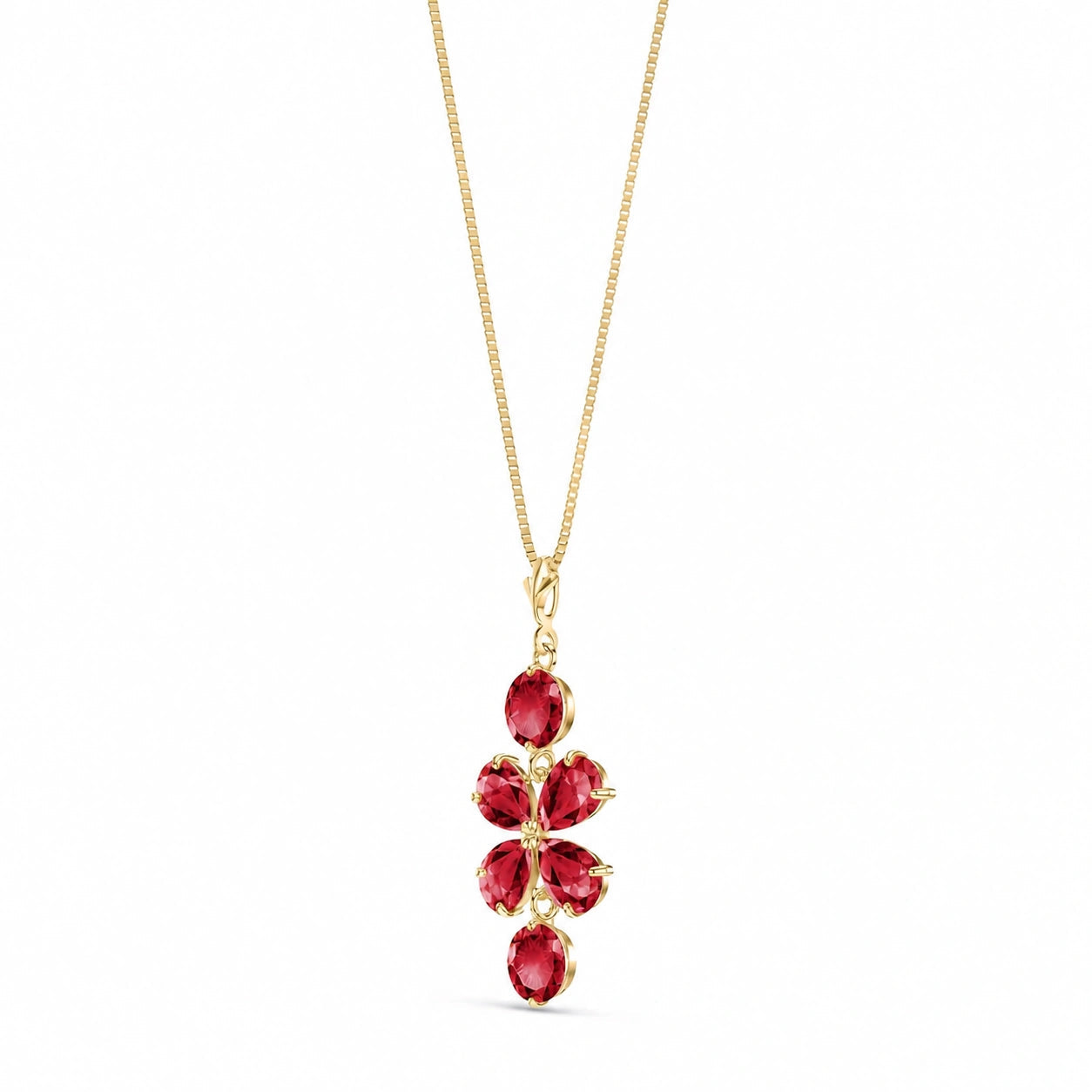 Yellow Gold Classic Necklace Ruby 10K — Arianna