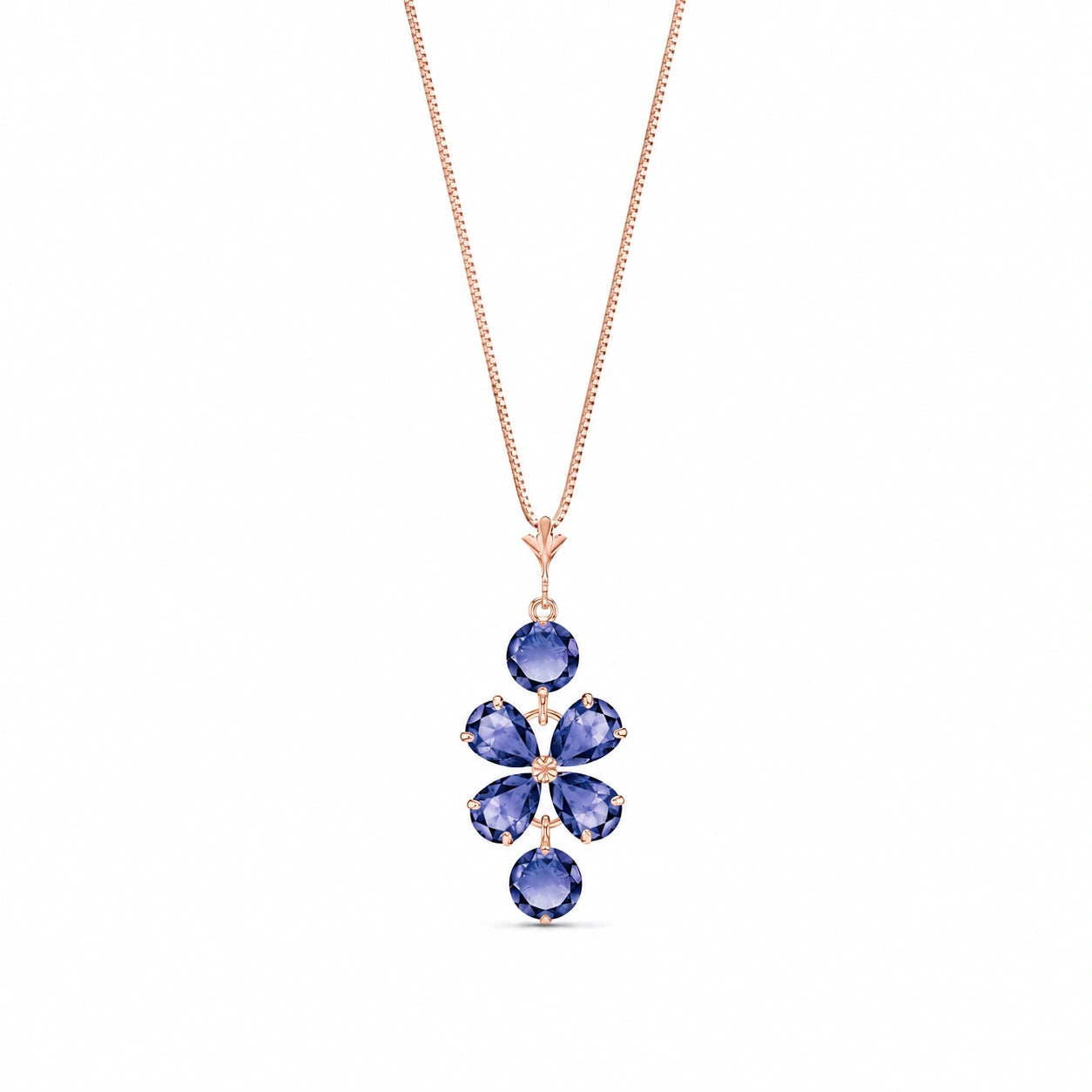 Rose Gold Classic Necklace Tanzanite 10K — Arianna