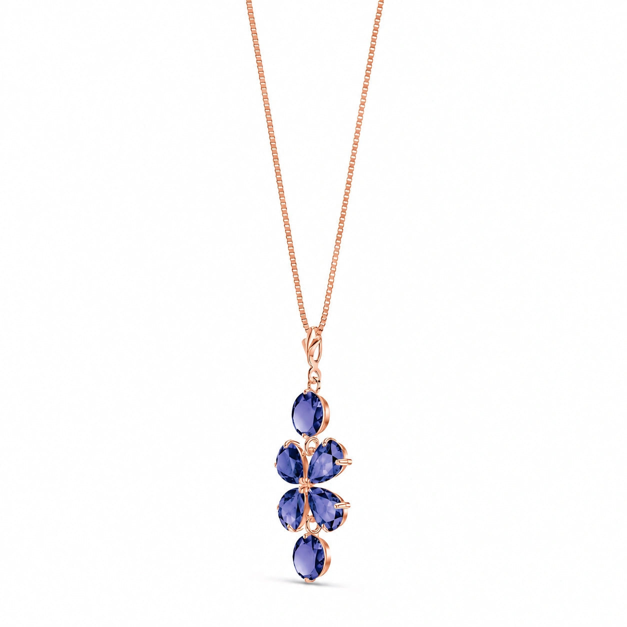 Rose Gold Classic Necklace Tanzanite 10K — Arianna
