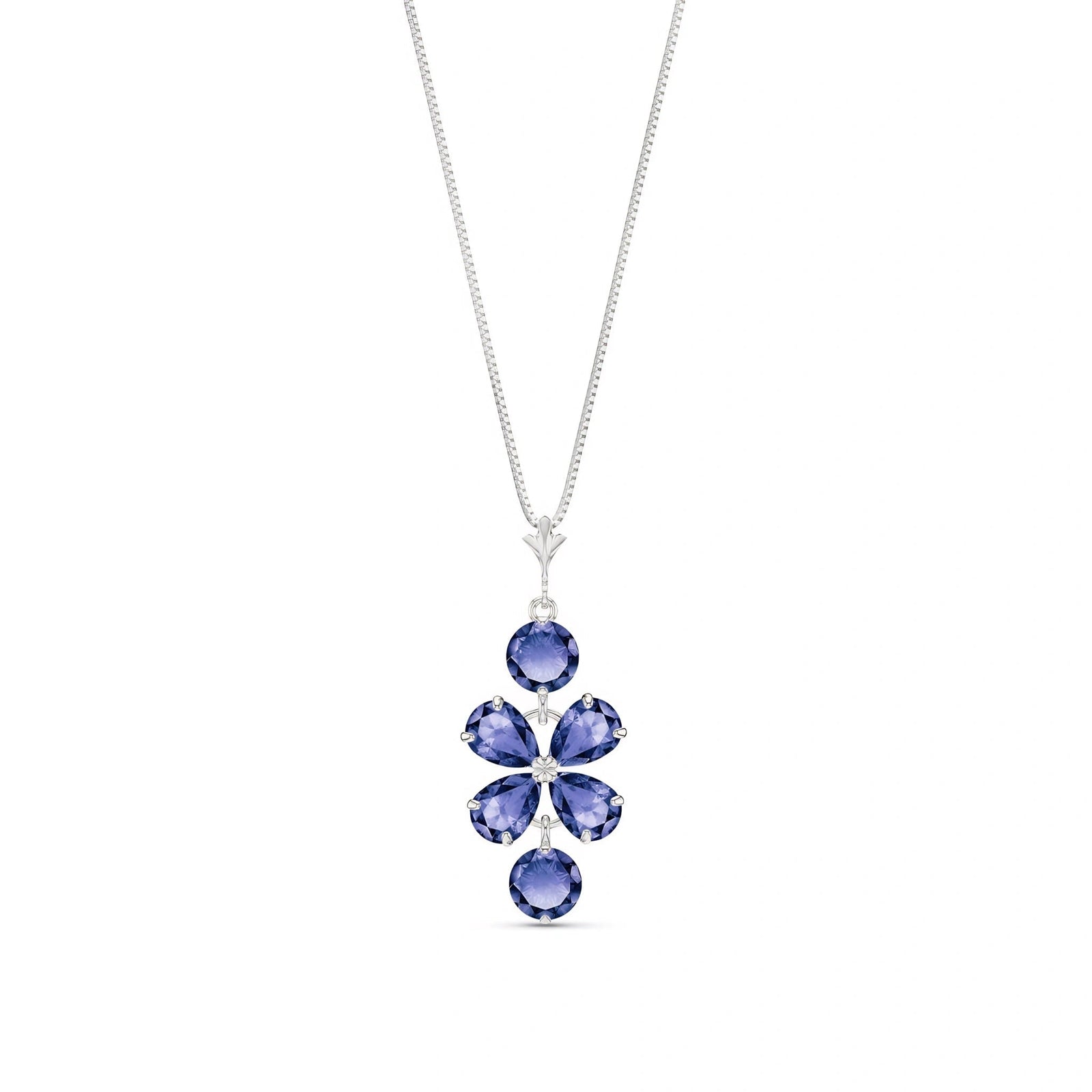 White Gold Classic Necklace Tanzanite 10K — Arianna