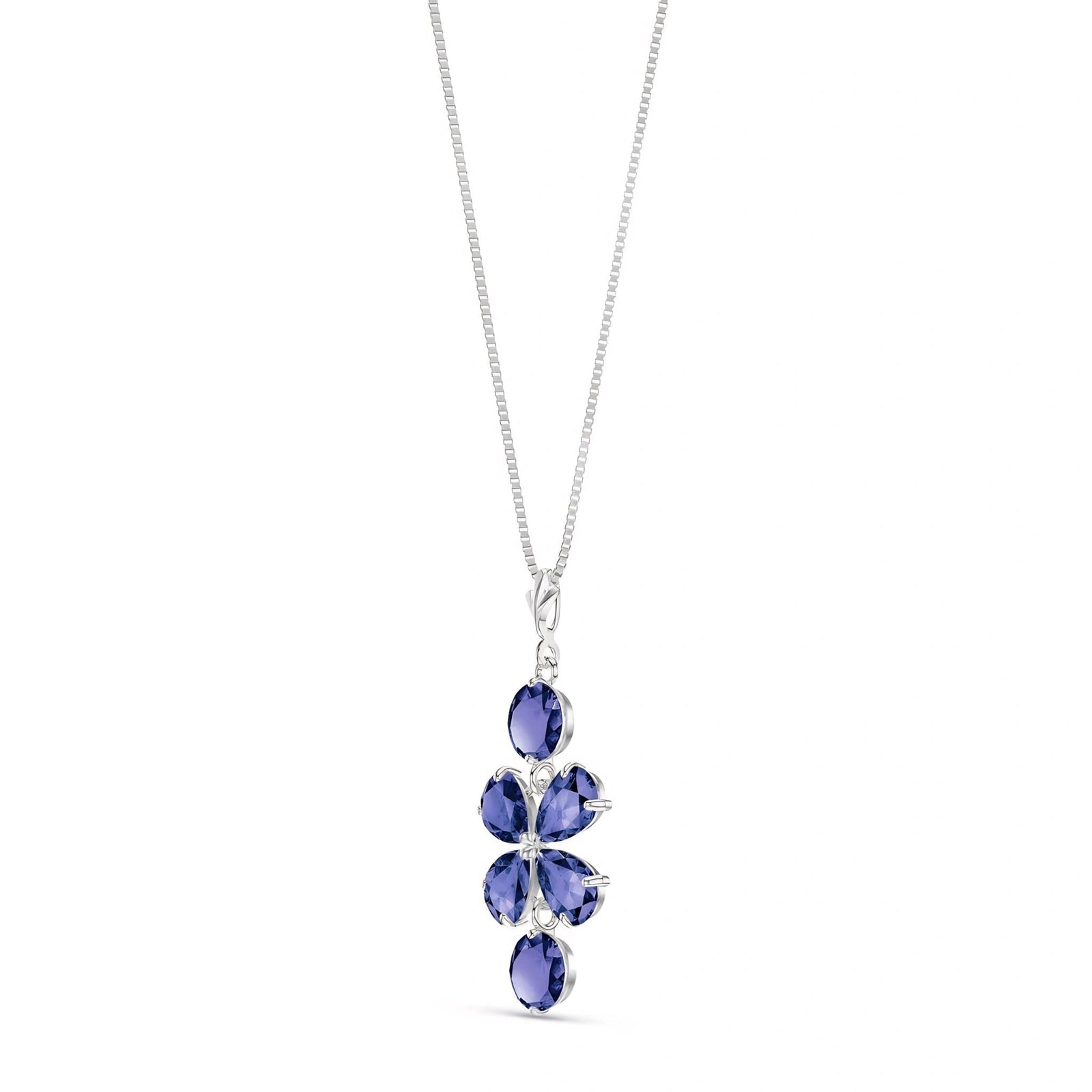 White Gold Classic Necklace Tanzanite 10K — Arianna