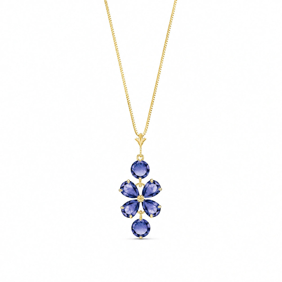 Yellow Gold Classic Necklace Tanzanite 10K — Arianna
