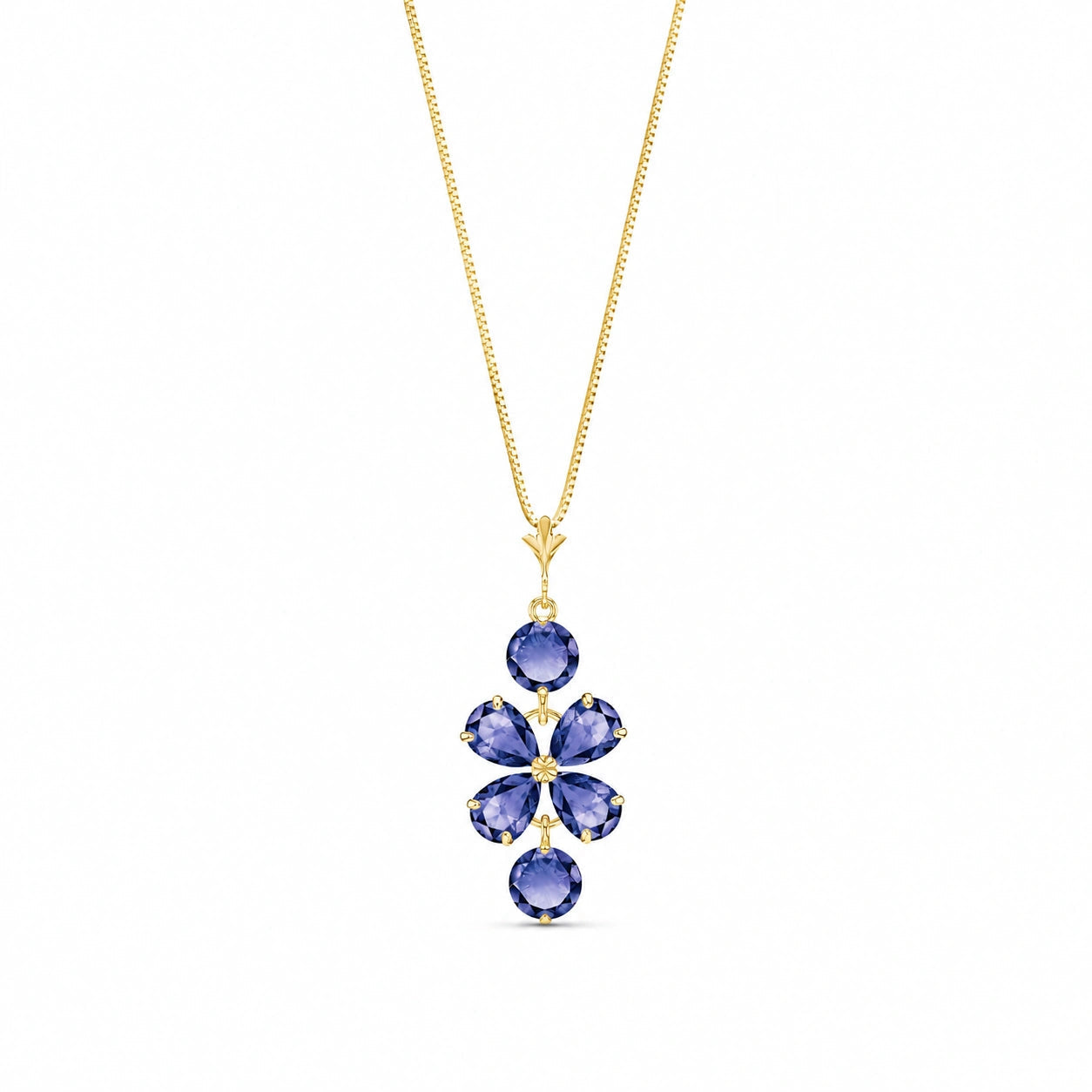 Yellow Gold Classic Necklace Tanzanite 10K — Arianna