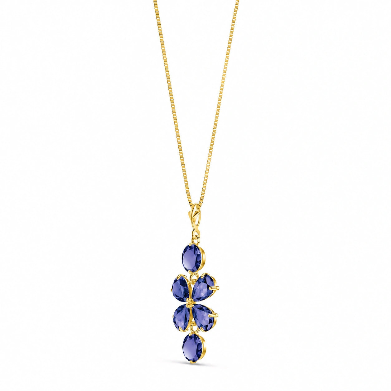 Yellow Gold Classic Necklace Tanzanite 10K — Arianna