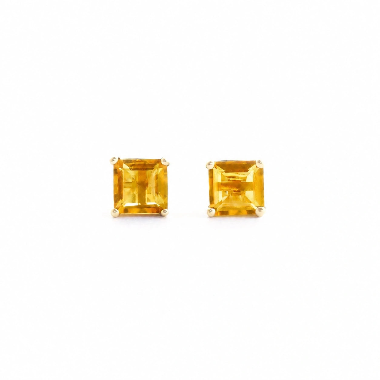 Yellow Gold Earrings Citrine 10K — Artemisia