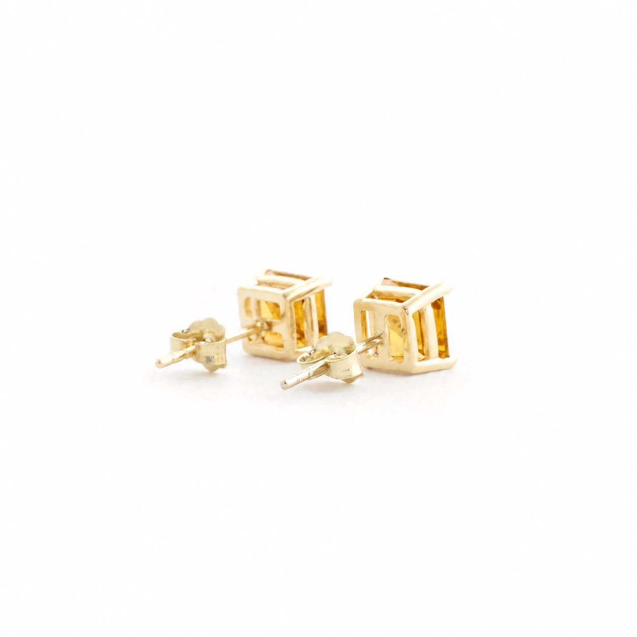 Yellow Gold Earrings Citrine 10K — Artemisia