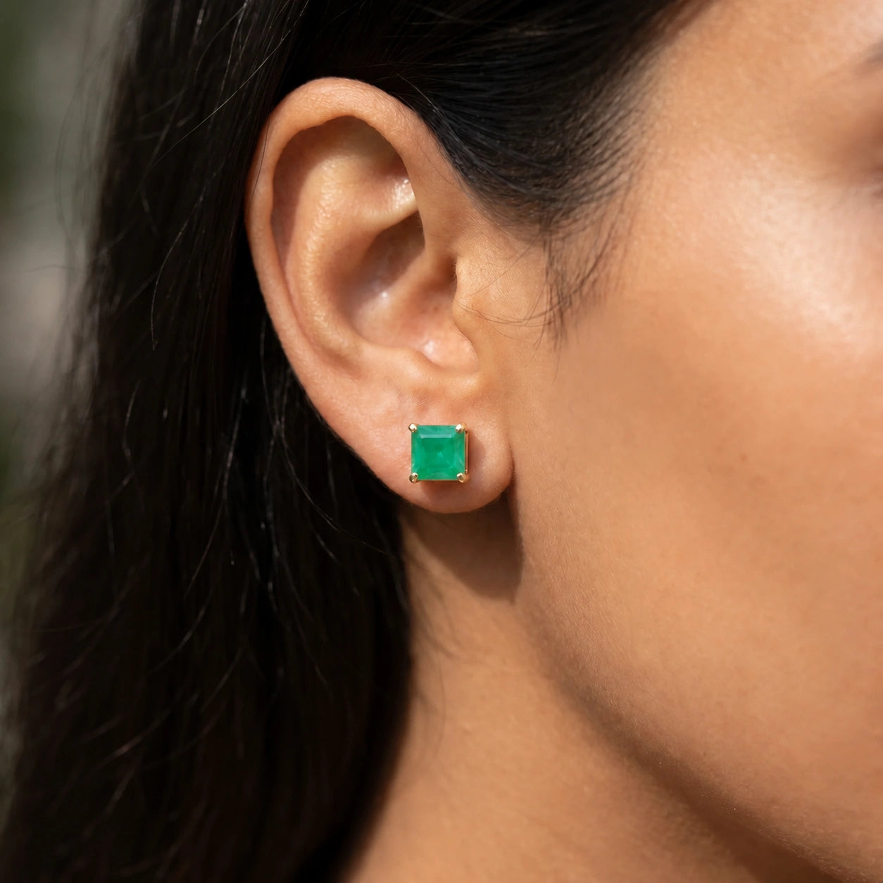 Yellow Gold Earrings Sapphire 10K — Artemisia
