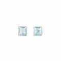 Yellow Gold Earrings Aquamarine 10K — Artemisia