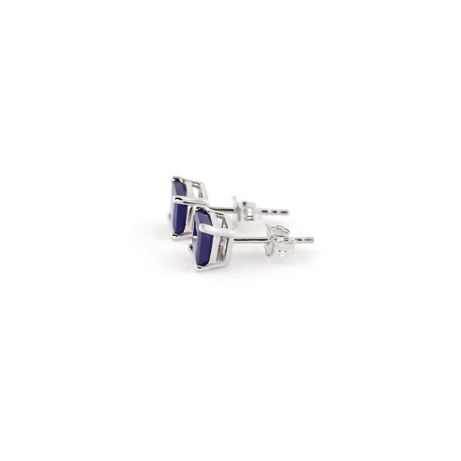 White Gold Earrings Sapphire 10K — Artemisia