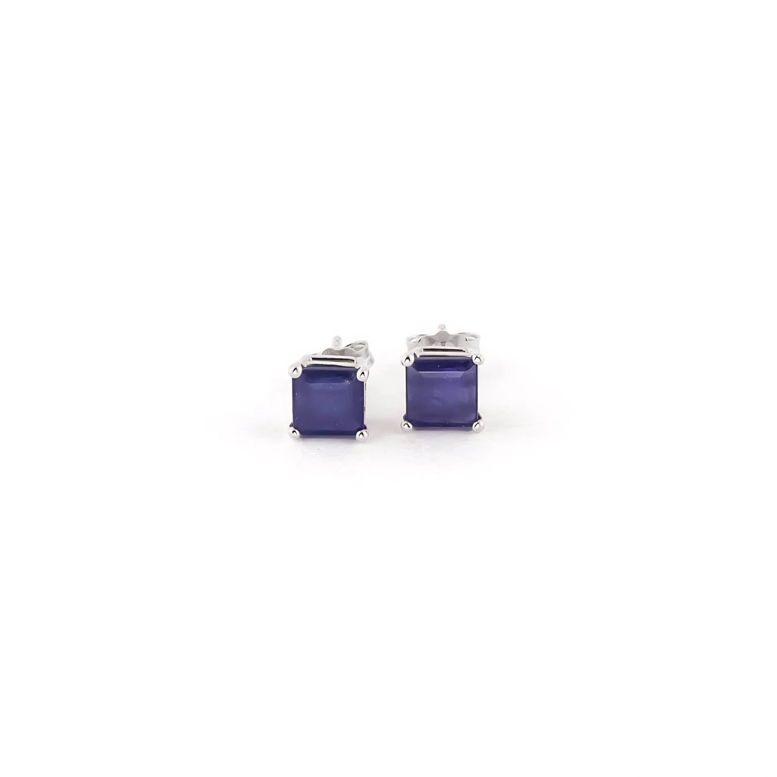 White Gold Earrings Sapphire 10K — Artemisia