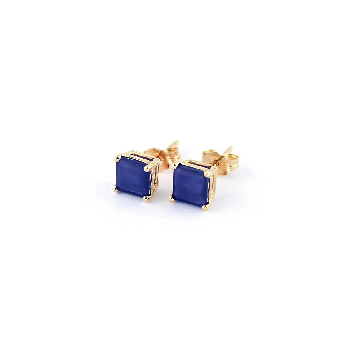 Yellow Gold Earrings Sapphire 10K — Artemisia