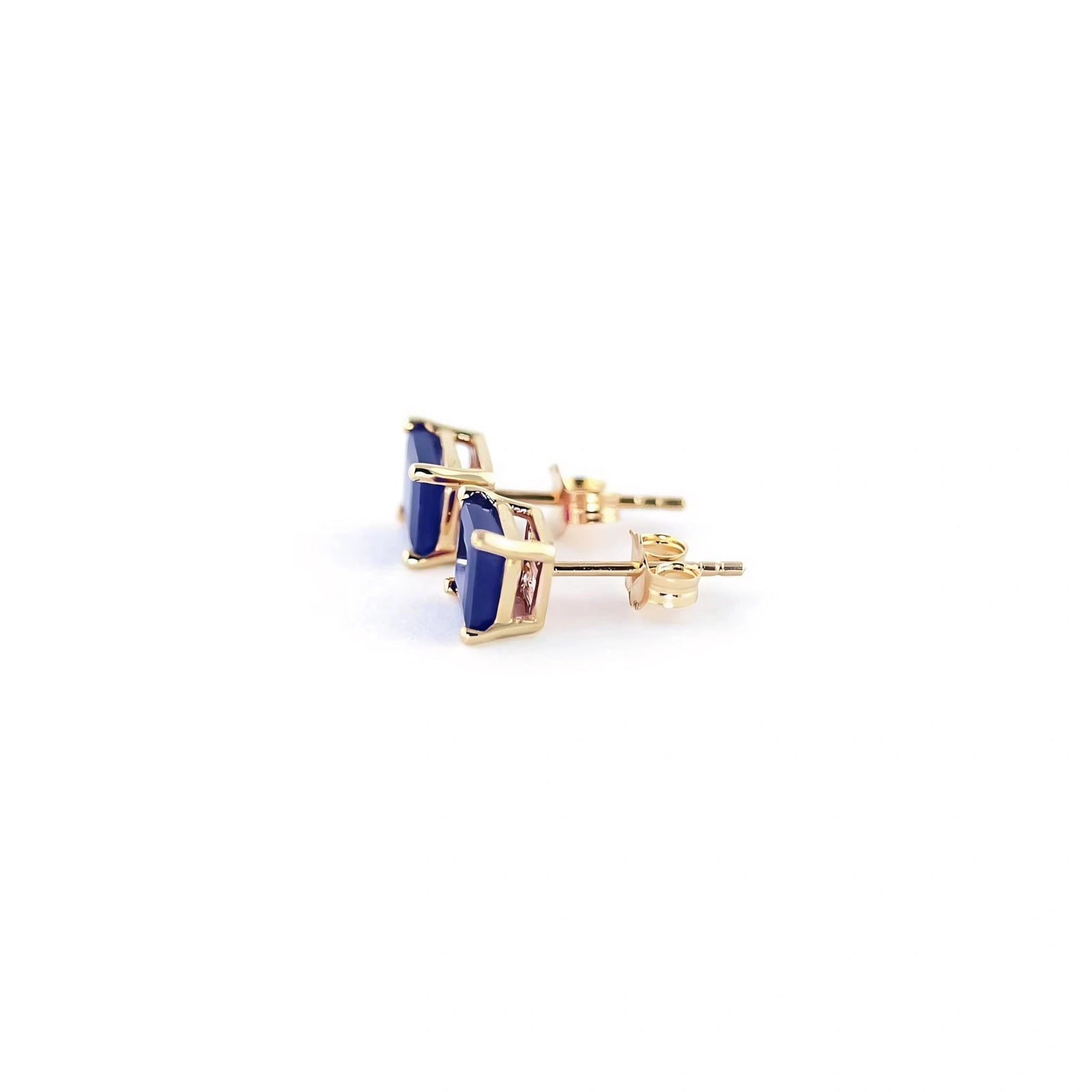 Yellow Gold Earrings Sapphire 10K — Artemisia