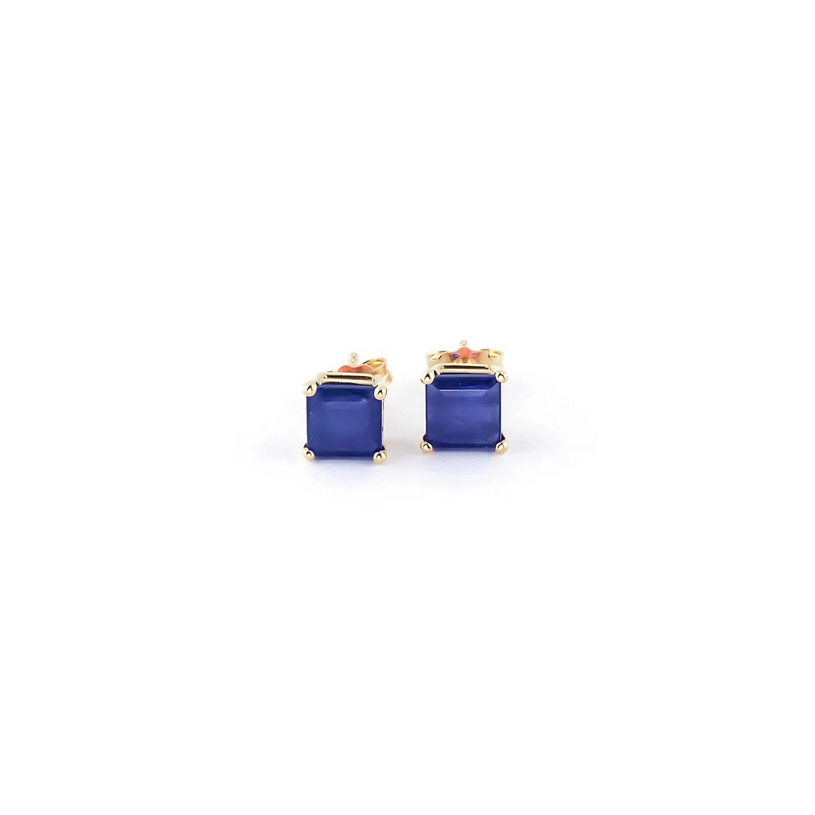 Yellow Gold Earrings Sapphire 10K — Artemisia