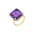 Yellow Gold Ring Amethyst 10K — Nives