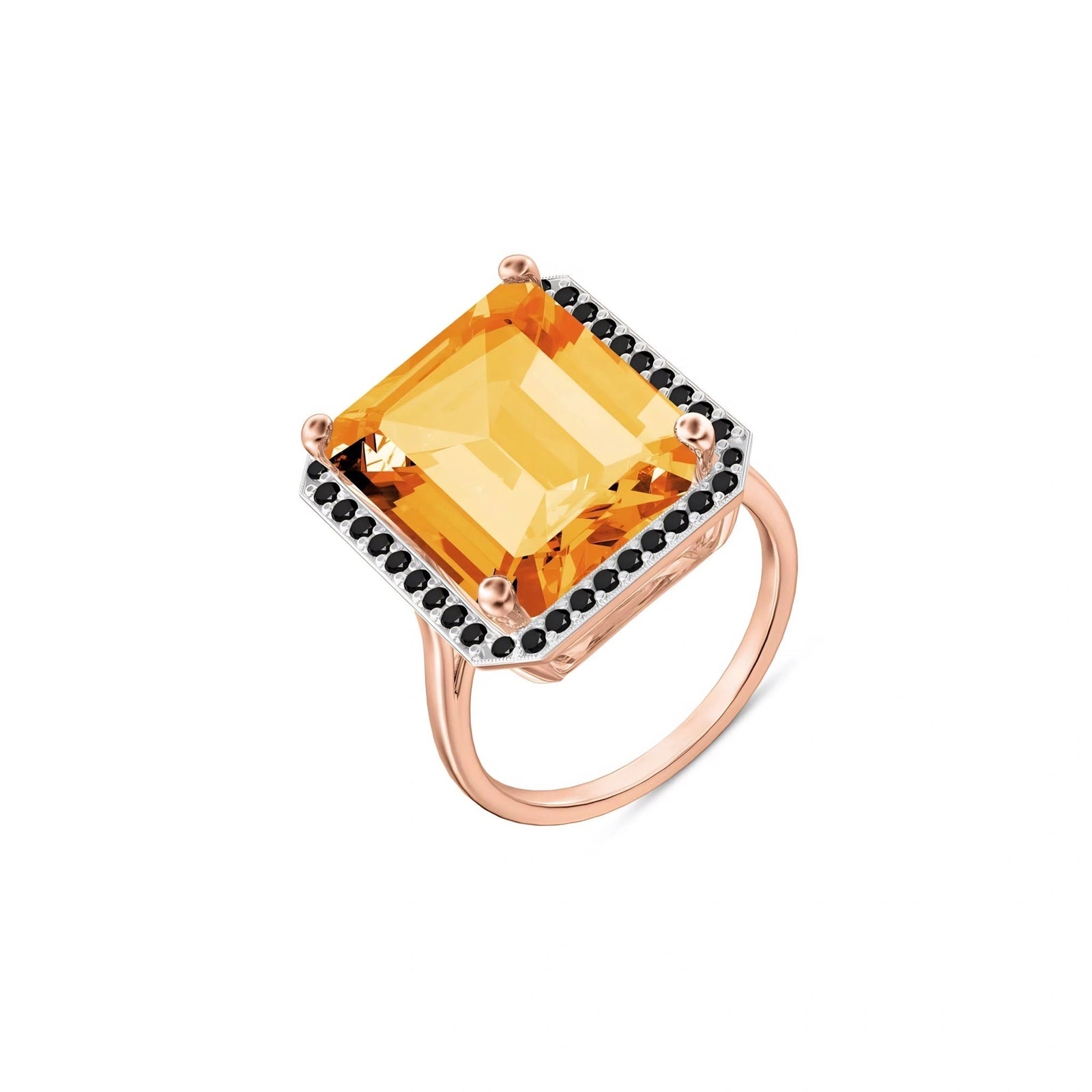 Rose Gold Ring Citrine 10K — Nives