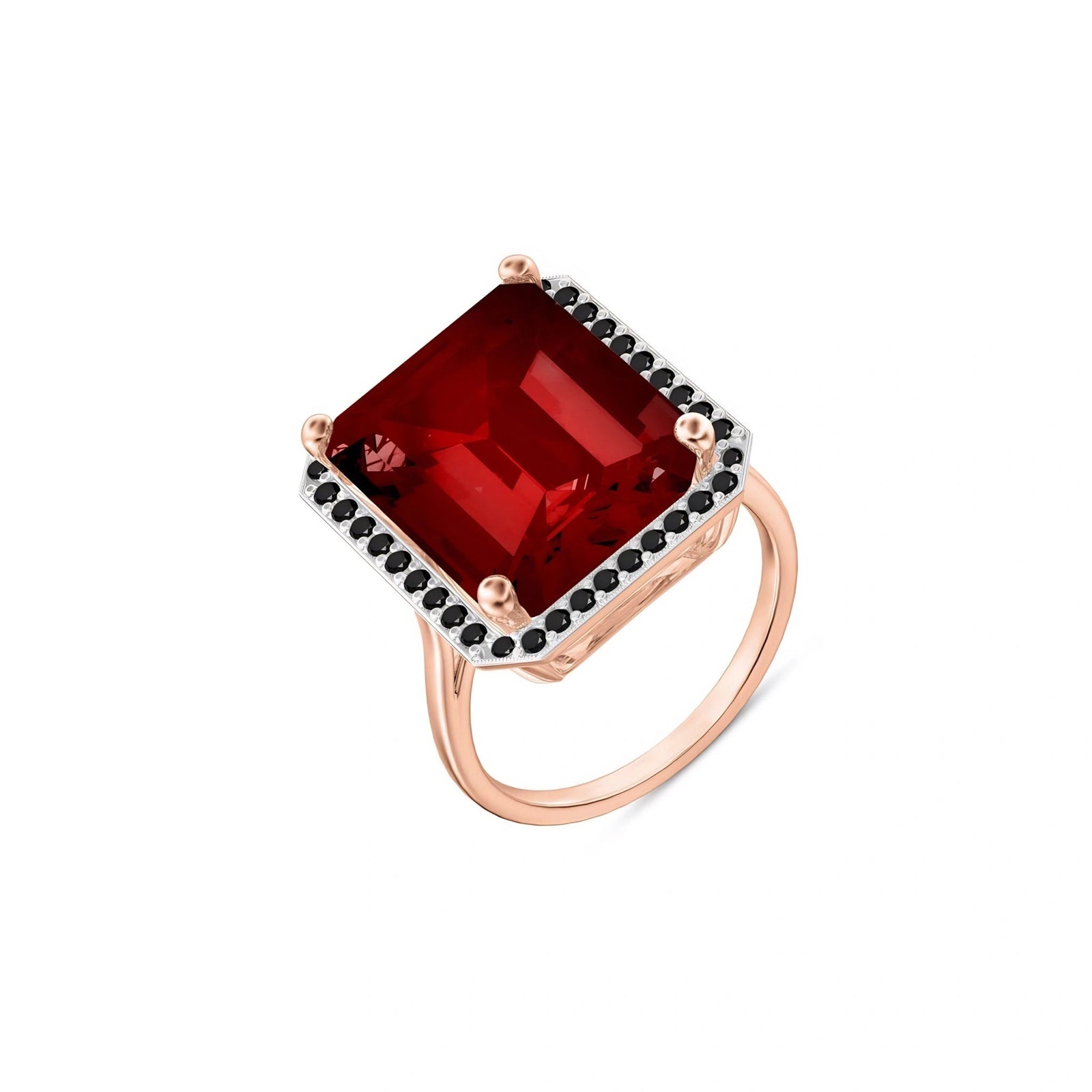 Rose Gold Ring Garnet 10K — Nives