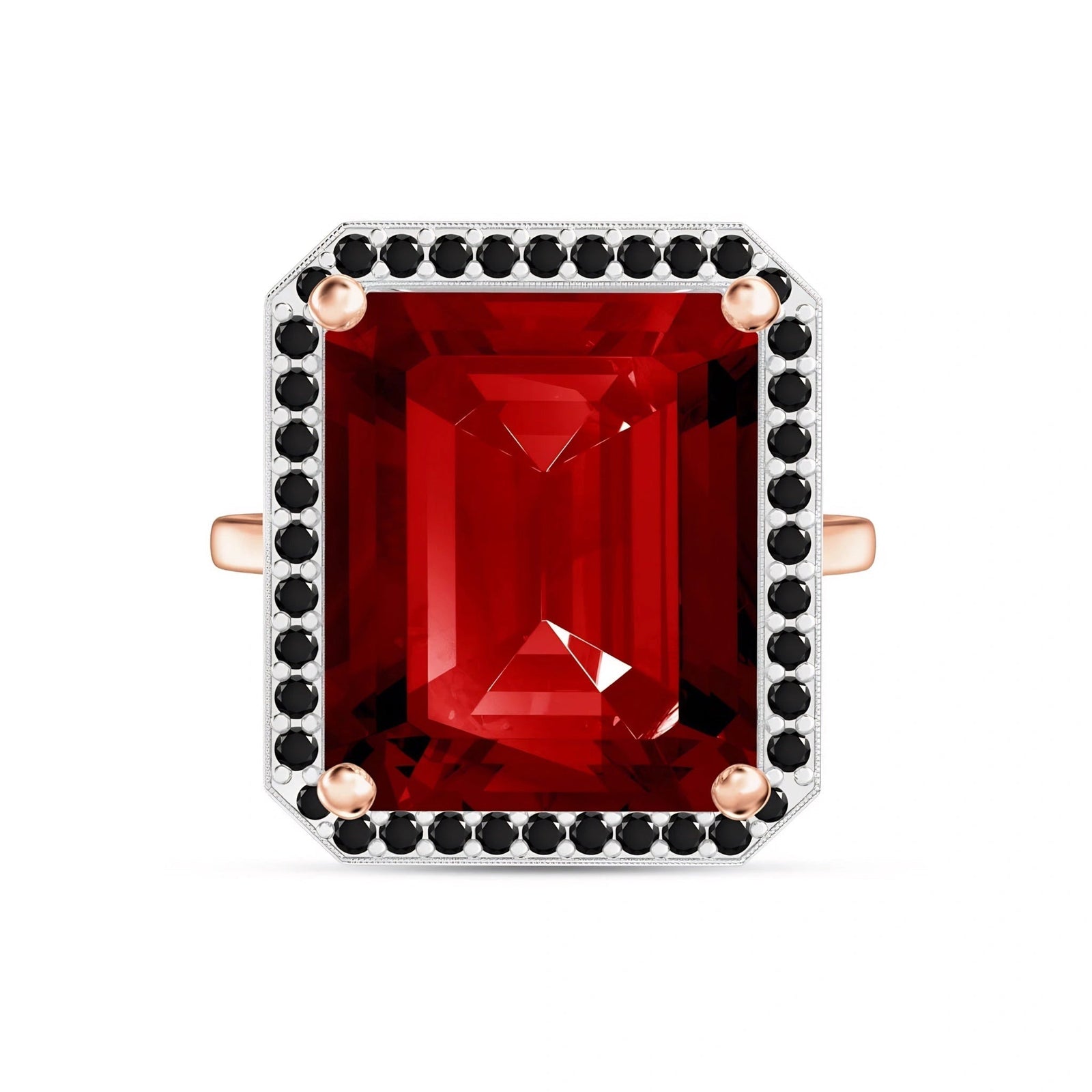 Rose Gold Ring Garnet 10K — Nives