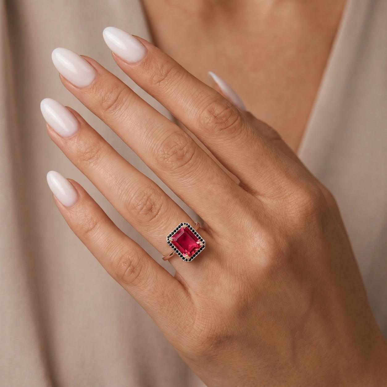 Rose Gold Ring Ruby 10K — Nives