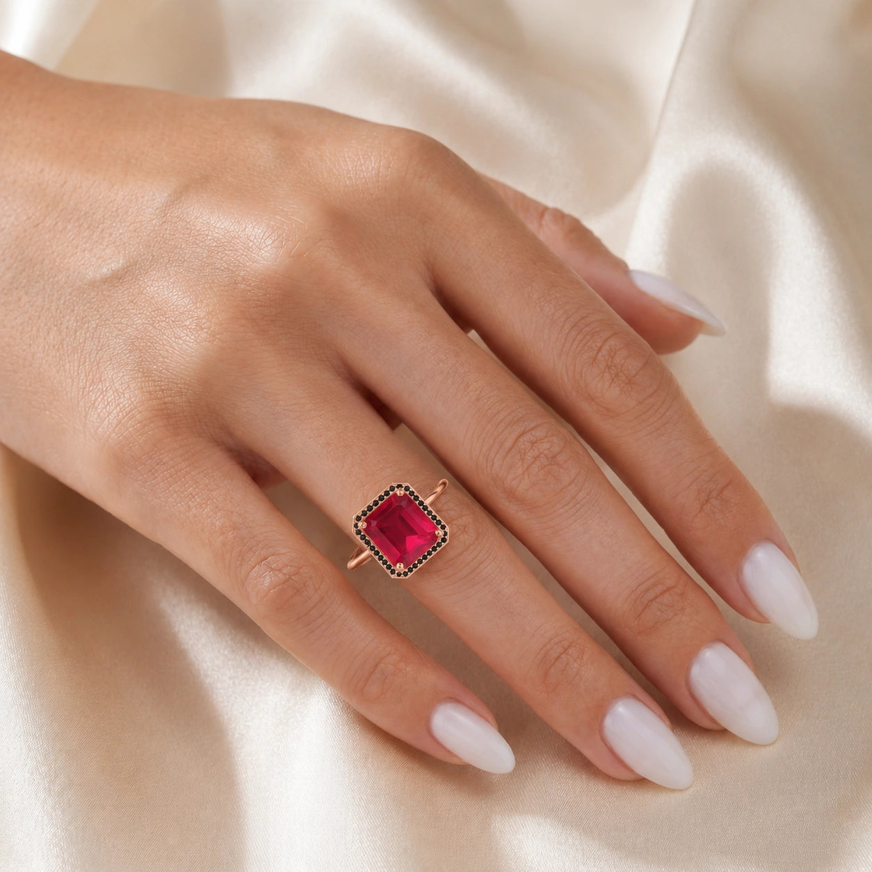 Rose Gold Ring Ruby 10K — Nives