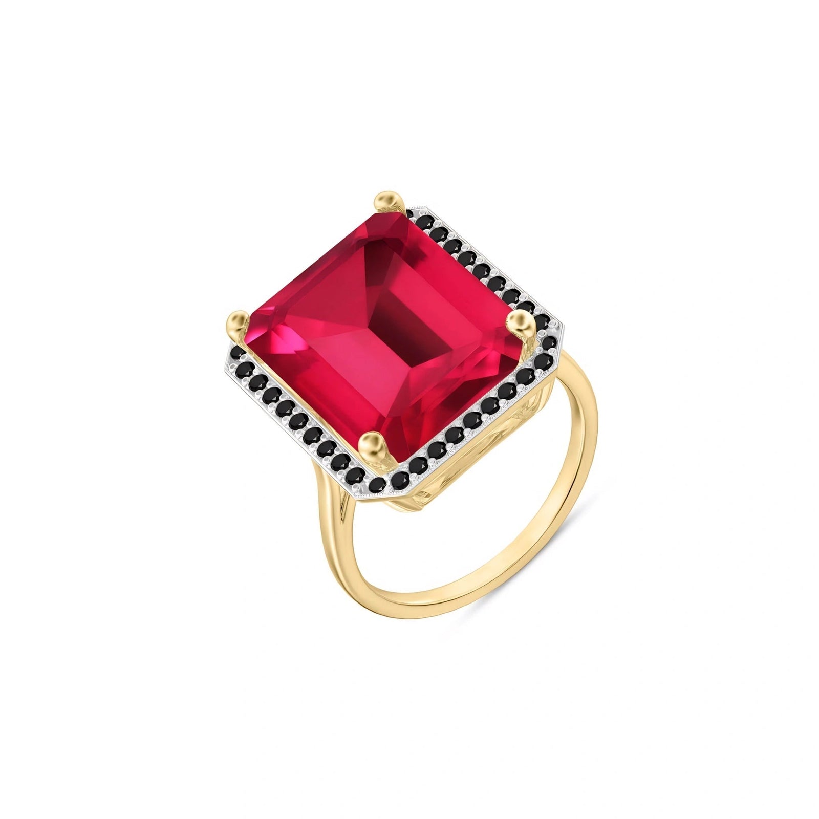 Yellow Gold Ring Ruby 10K — Nives