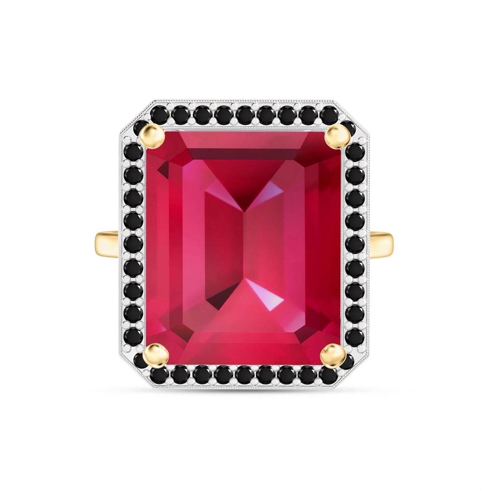Yellow Gold Ring Ruby 10K — Nives