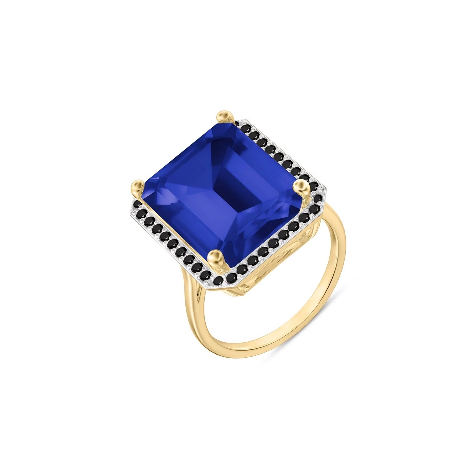 Yellow Gold Ring Sapphire 10K — Nives