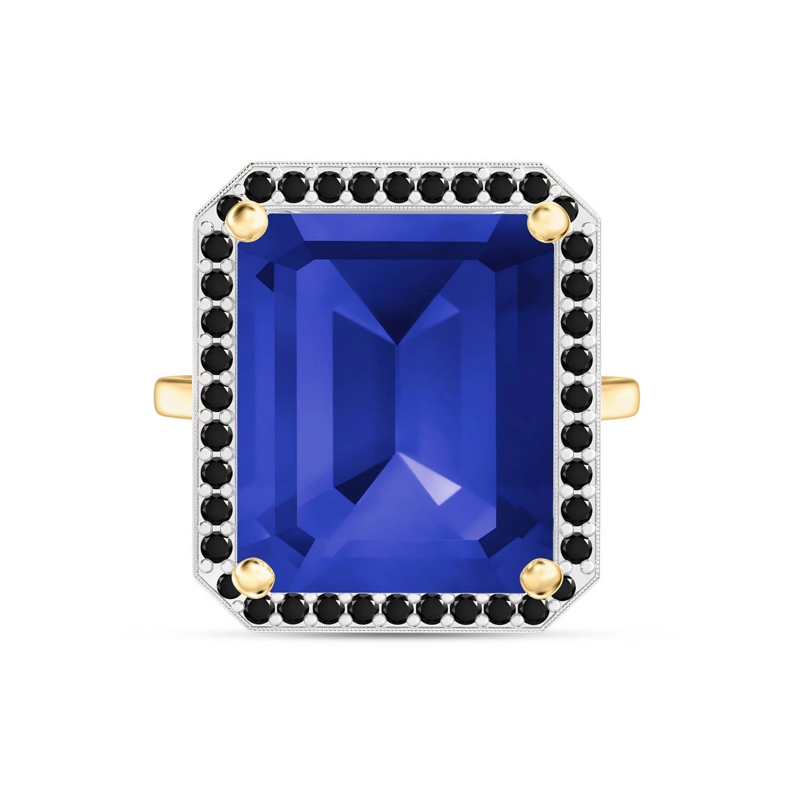 Yellow Gold Ring Sapphire 10K — Nives