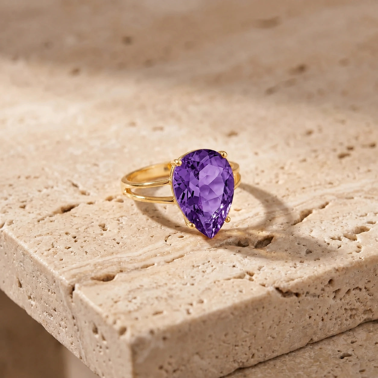 Yellow Gold Amethyst — Claudia