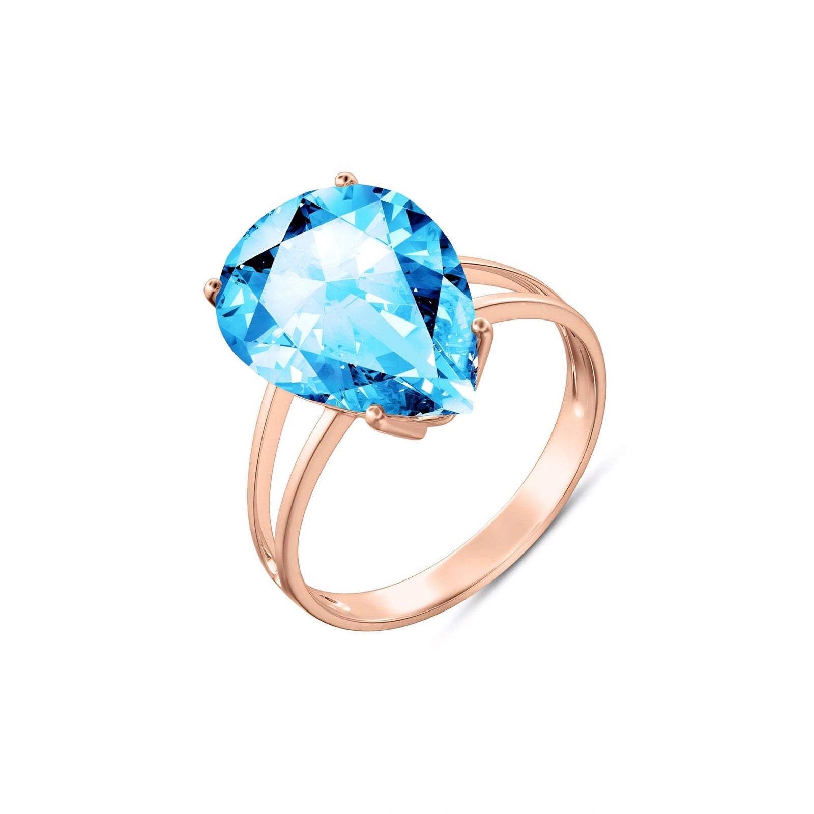 Rose Gold Blue Topaz — Claudia