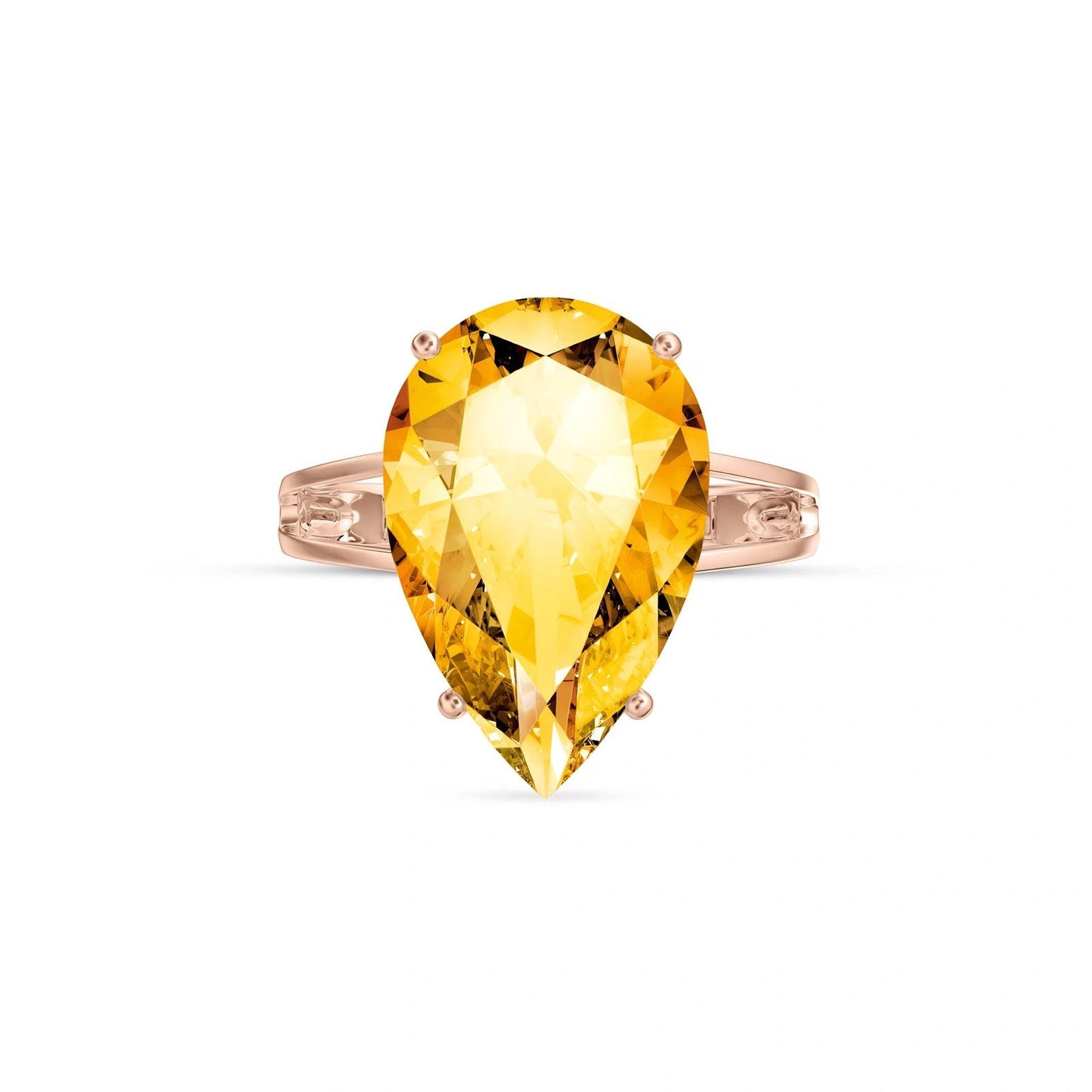 Rose Gold Heirloom Ring Citrine 10K — Aurora