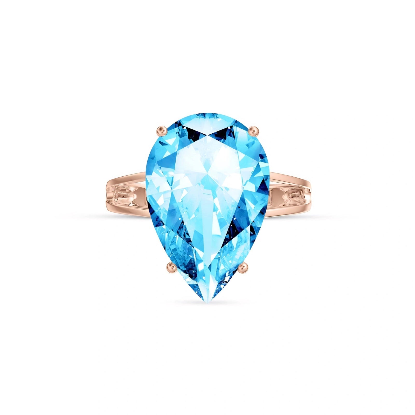 Rose Gold Blue Topaz — Claudia