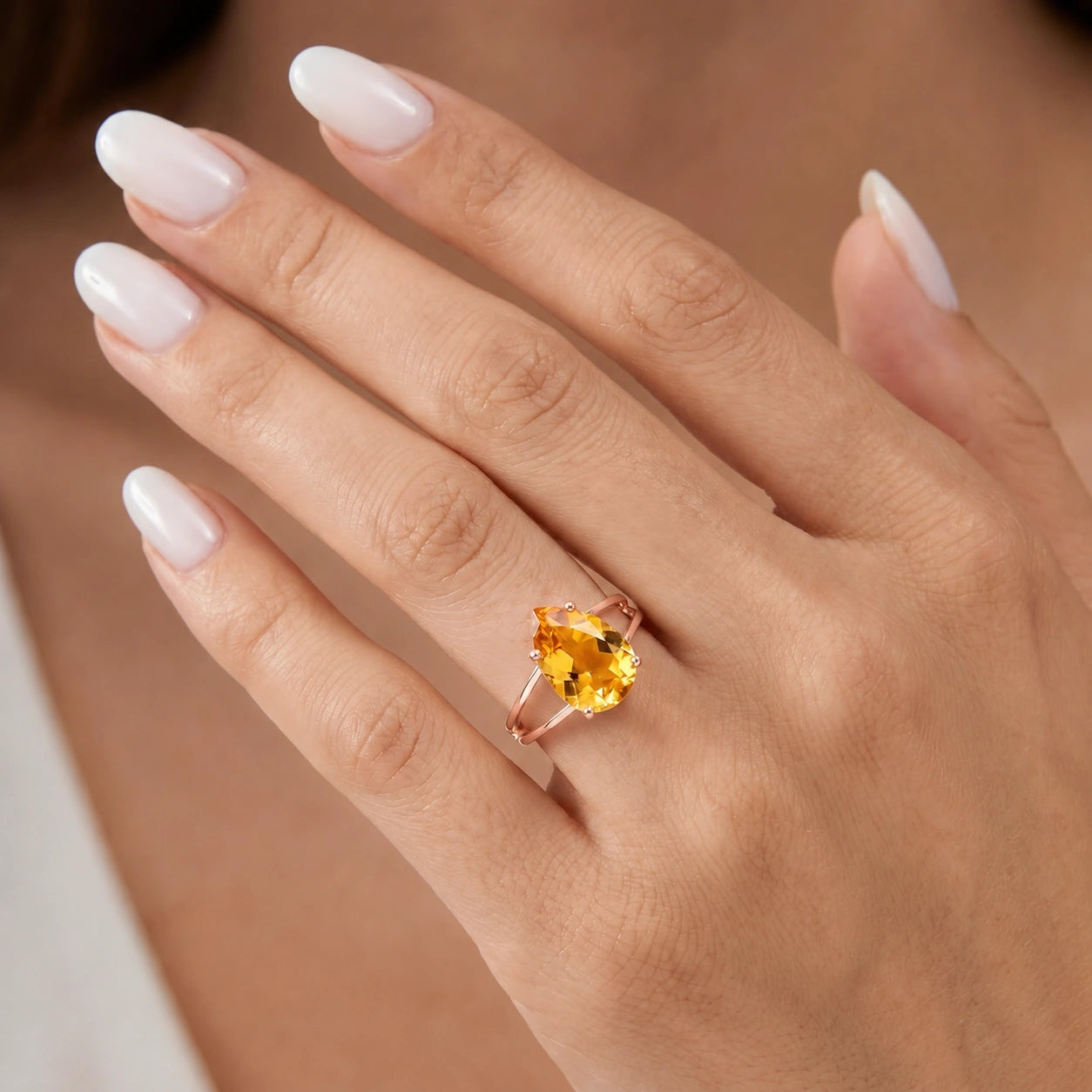 Rose Gold Heirloom Ring Citrine 10K — Aurora