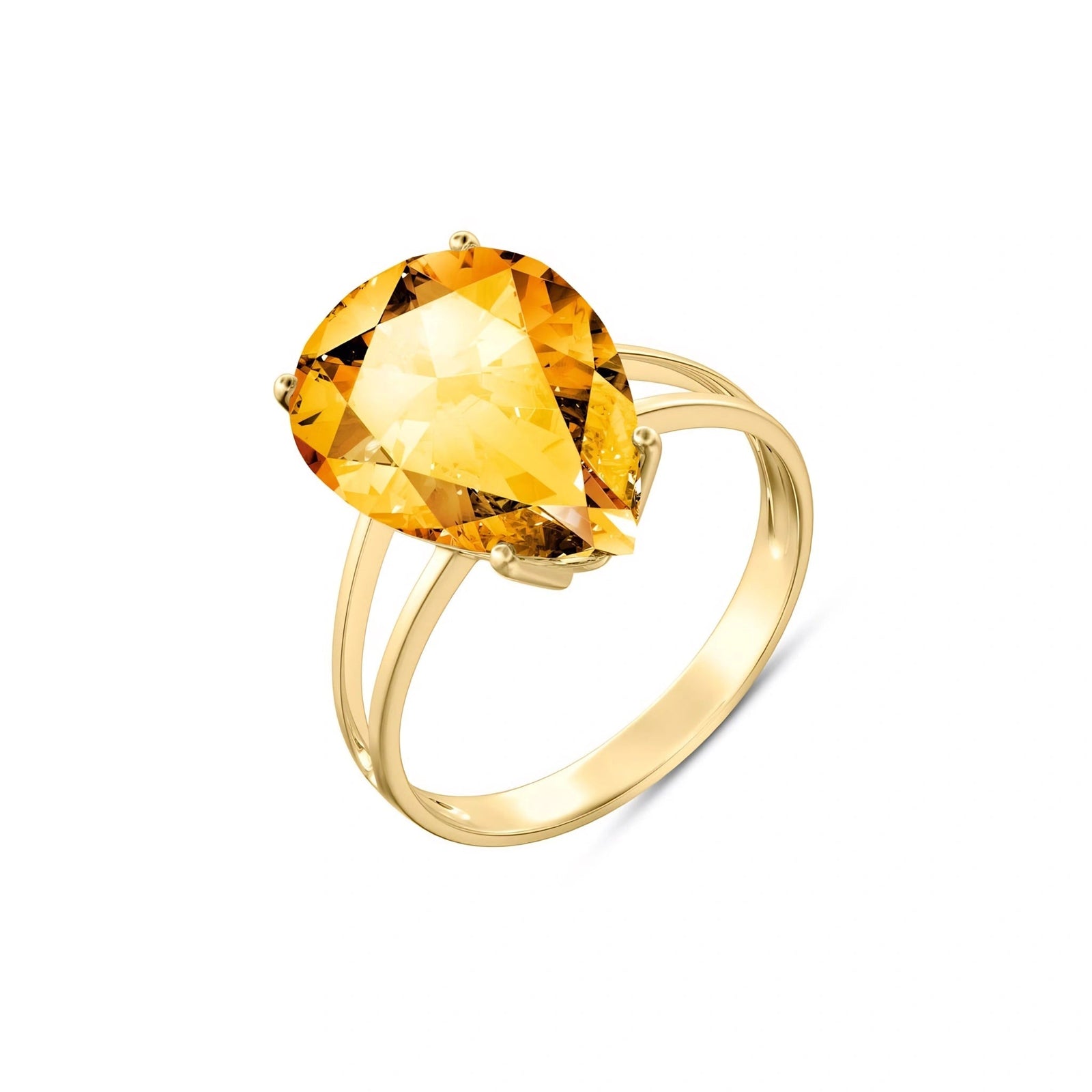 Yellow Gold Citrine — Claudia