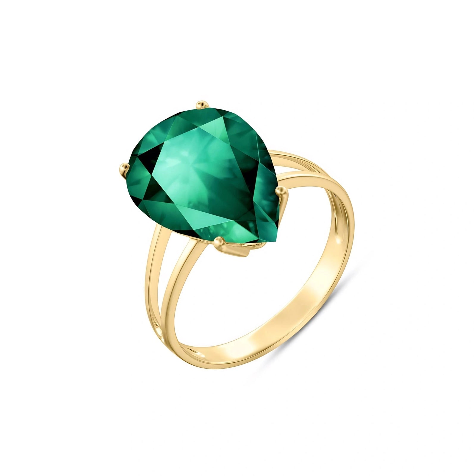 Yellow Gold Emerald — Claudia