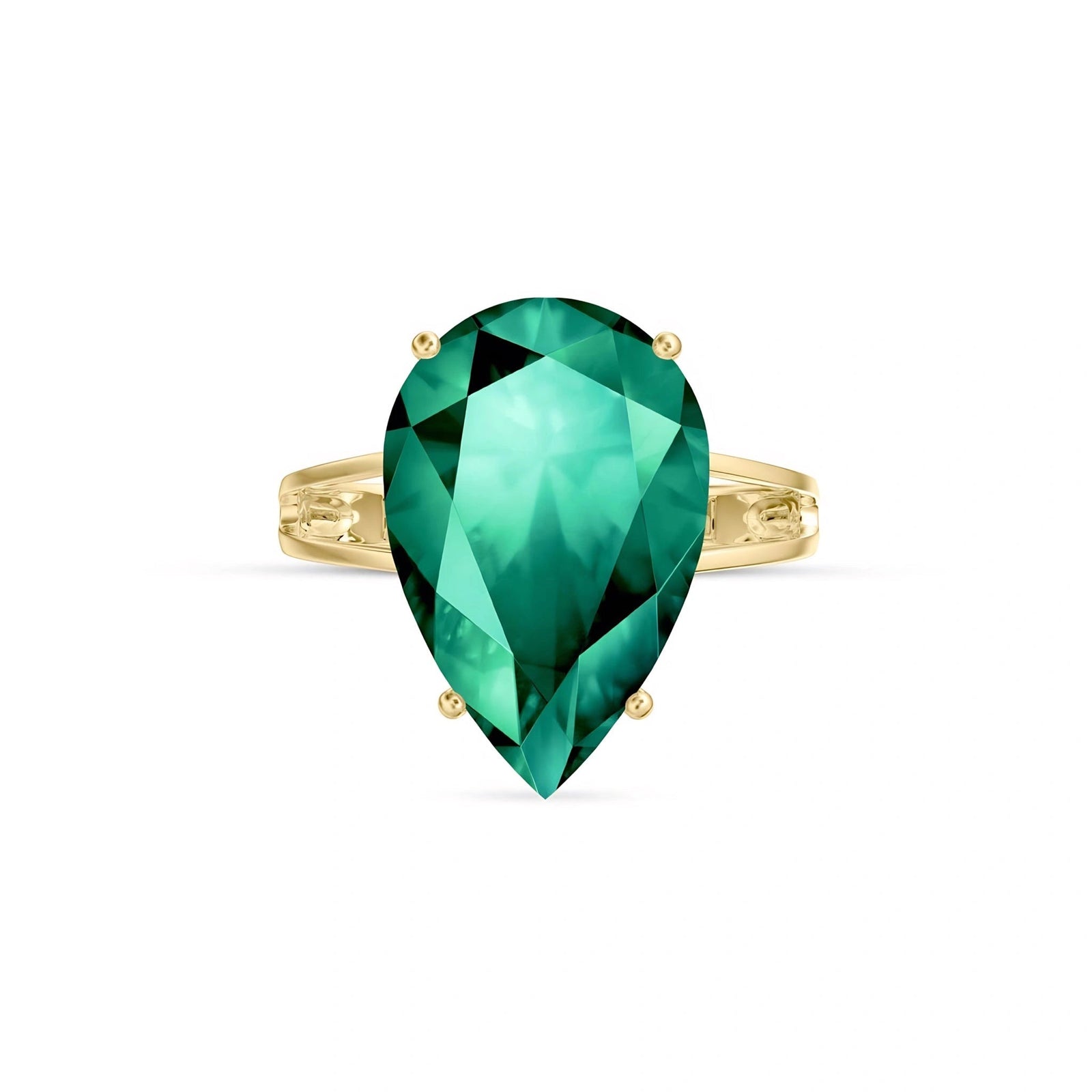 Yellow Gold Emerald — Claudia