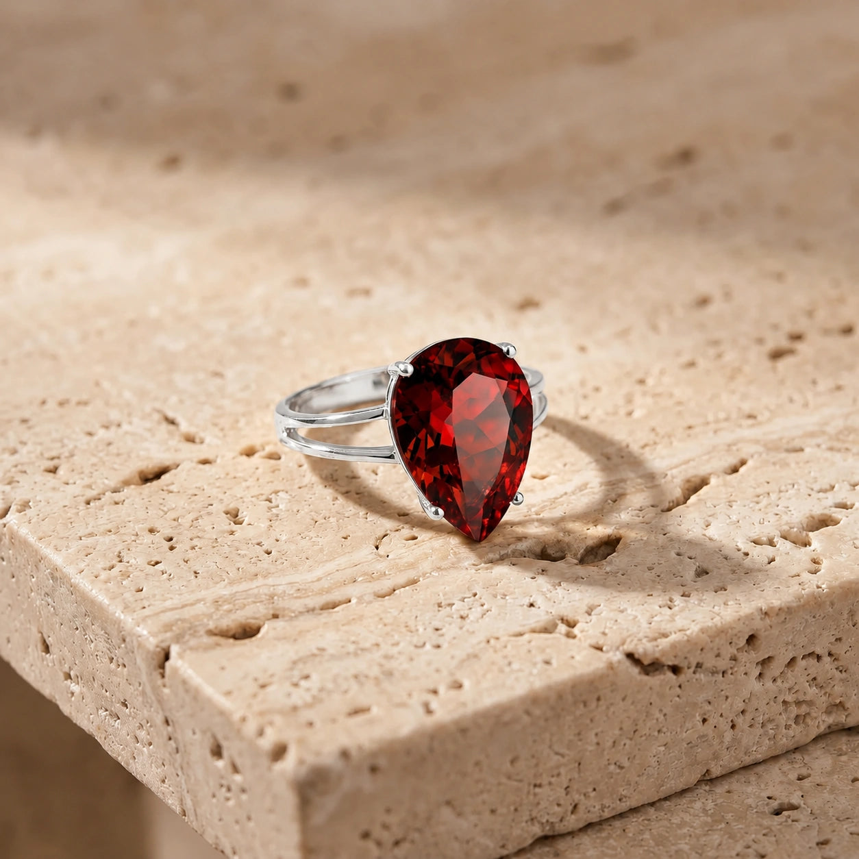 White Gold Garnet — Claudia