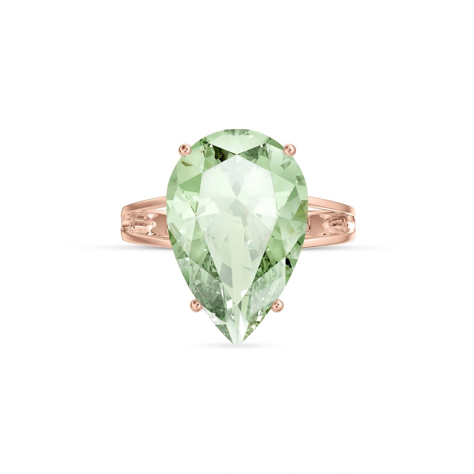 Rose Gold Green Amethyst — Claudia
