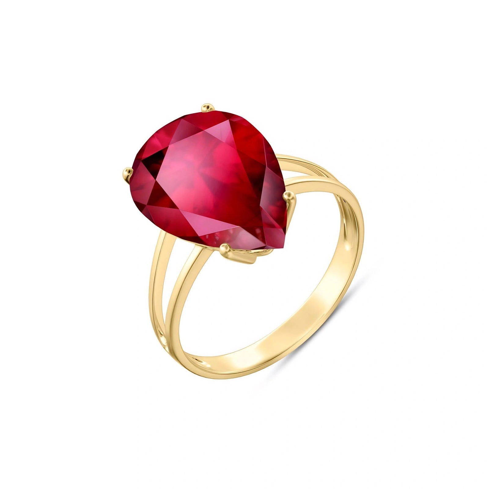 Yellow Gold Heirloom Ring Ruby 10K — Aurora