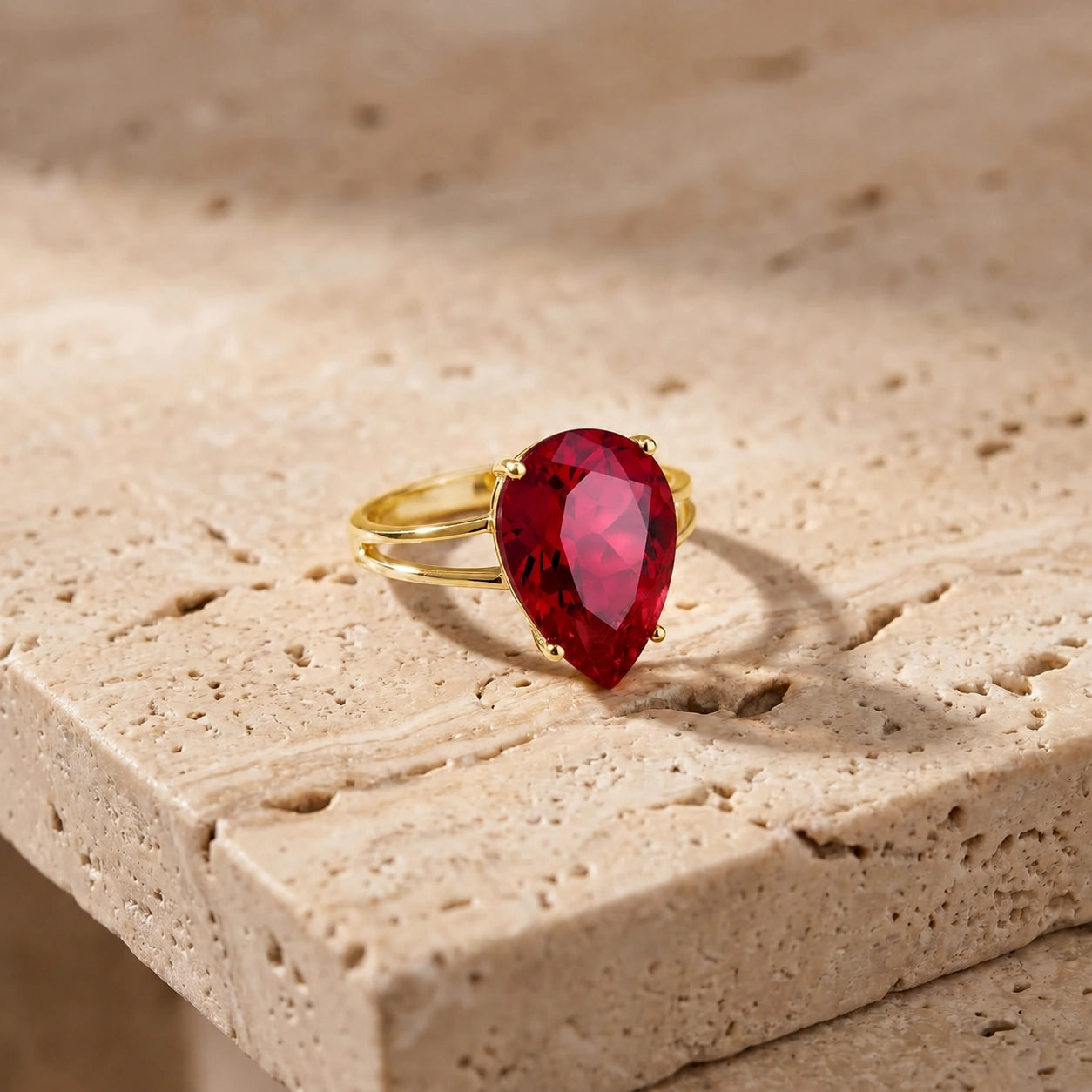 Yellow Gold Heirloom Ring Ruby 10K — Aurora