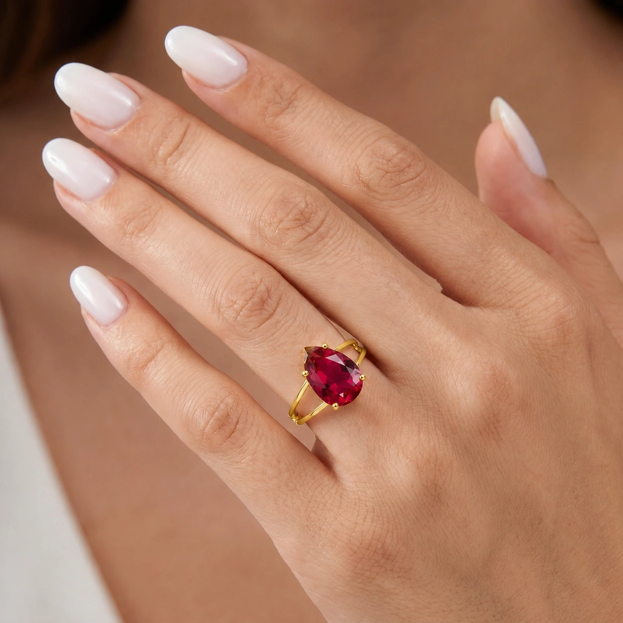 Yellow Gold Heirloom Ring Ruby 10K — Aurora