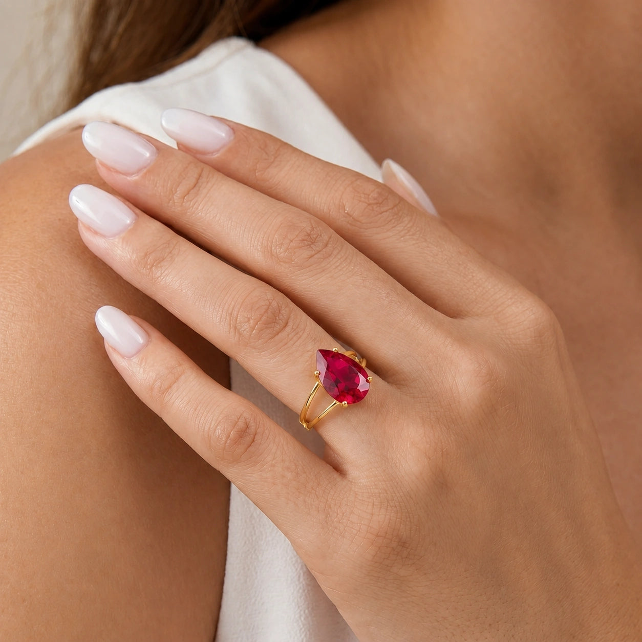 Yellow Gold Heirloom Ring Ruby 10K — Aurora