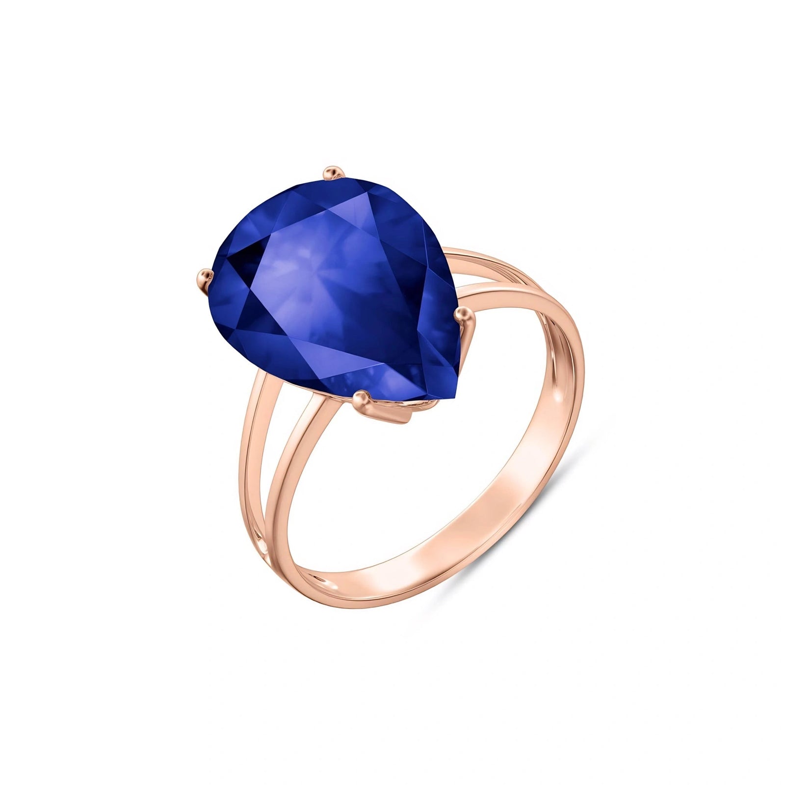 Rose Gold Heirloom Ring Sapphire 10K — Aurora