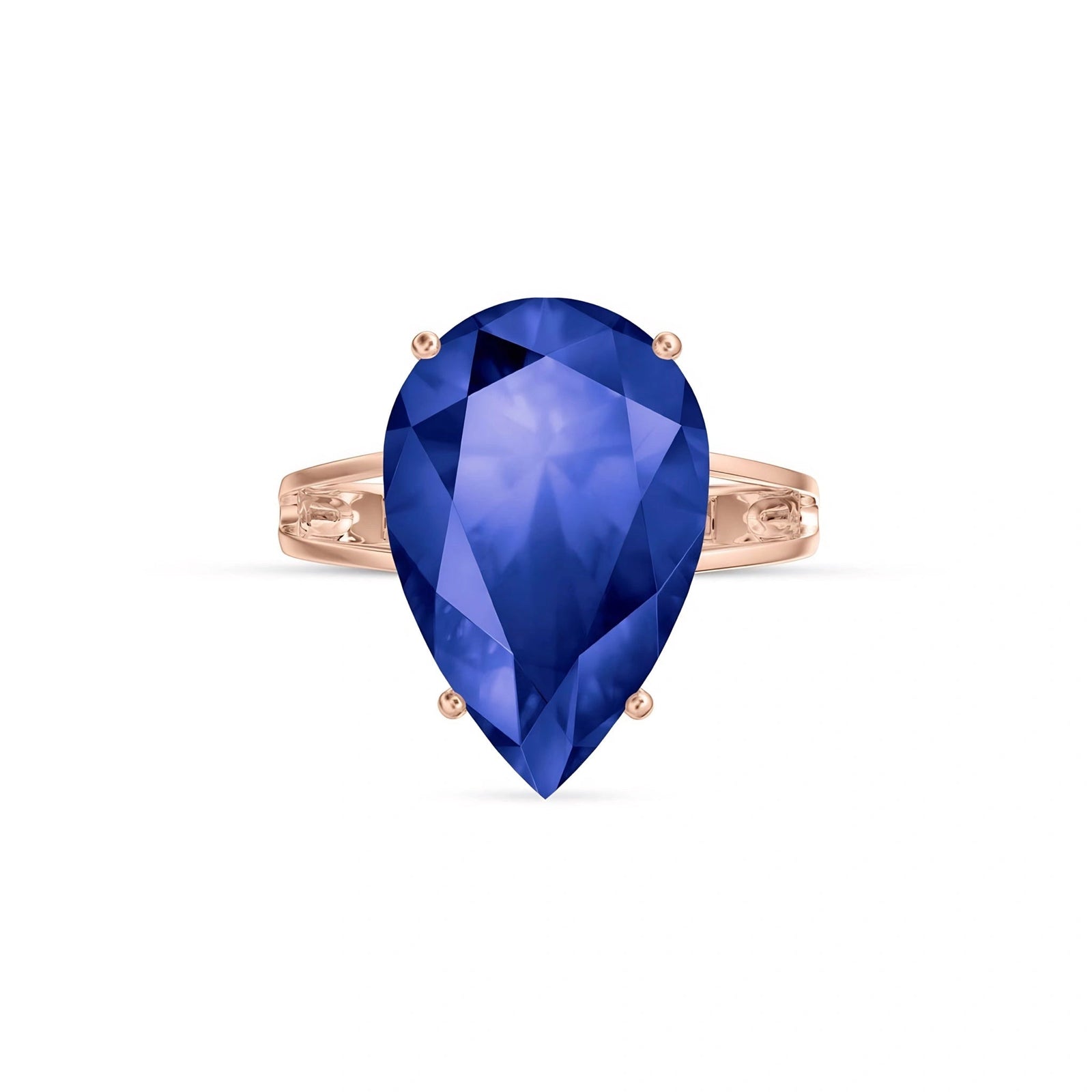 Rose Gold Heirloom Ring Sapphire 10K — Aurora